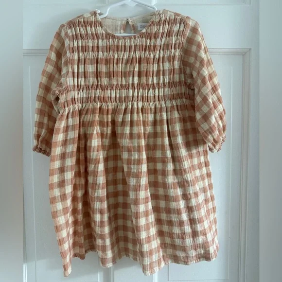 Zara | Dresses | Zara Cotton Gingham Dress 45 | Poshmark
